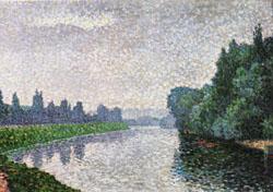 Albert Dubois-Pillet The Marne River at Dawn